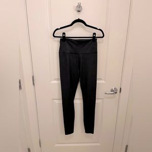 vera wang black vegan leather leggings. size small.